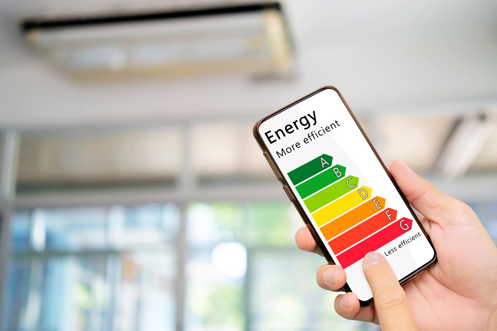 Sapling free EPC lookup tool showing a UK property's energy rating on a mobile device